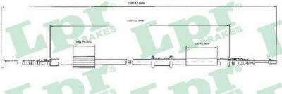 LPR C0208B трос, стояночная тормозная система на FIAT TIPO (160)