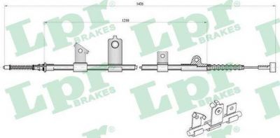 LPR C0488B трос, стояночная тормозная система на NISSAN MICRA II (K11)