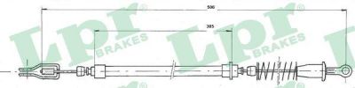 LPR C0805B трос, стояночная тормозная система на FIAT UNO (146A/E)