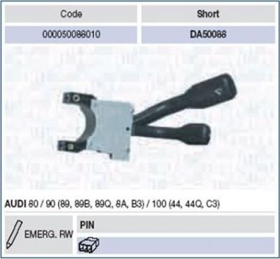 Magneti Marelli 000050088010 выключатель на колонке рулевого управления на AUDI 80 (89, 89Q, 8A, B3)