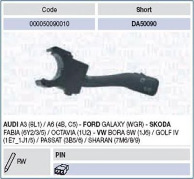 Magneti Marelli 000050090010 выключатель на колонке рулевого управления на VW PASSAT Variant (3B6)