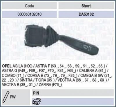 Magneti Marelli 000050102010 выключатель на колонке рулевого управления на OPEL VECTRA B универсал (31_)