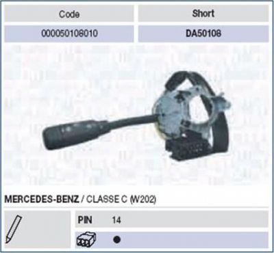 Magneti Marelli 000050108010 выключатель на колонке рулевого управления на MERCEDES-BENZ C-CLASS универсал (S202)