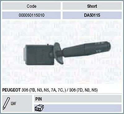 Magneti Marelli 000050115010 выключатель на колонке рулевого управления на PEUGEOT 306 (7B, N3, N5)