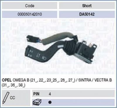 Magneti Marelli 000050142010 выключатель на колонке рулевого управления на OPEL VECTRA B (36_)