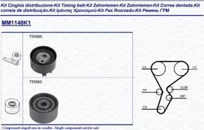 Magneti Marelli 341311481101 комплект ремня грм на RENAULT MEGANE I Cabriolet (EA0/1_)