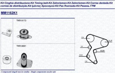 Magneti Marelli 341311621101 комплект ремня грм на RENAULT CLIO II (BB0/1/2_, CB0/1/2_)