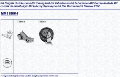 Magneti Marelli 341311861104 комплект ремня грм на VW GOLF IV (1J1)