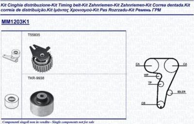 Magneti Marelli 341312031101 комплект ремня грм на ALFA ROMEO 146 (930)