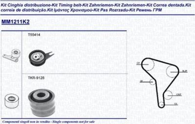 Magneti Marelli 341312111102 комплект ремня грм на VW GOLF III (1H1)
