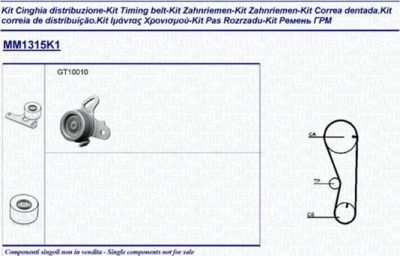 Magneti Marelli 341313151101 комплект ремня грм на HYUNDAI S COUPE (SLC)