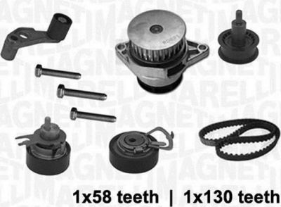 Magneti Marelli 341403680002 водяной насос + комплект зубчатого ремня на VW GOLF IV (1J1)