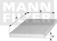 Mann CU 50 001 фильтр, воздух во внутренном пространстве на MAN NL