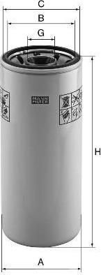 Mann W 1245/3 x фильтр, гидравлическая система привода рабочего об на INTERNATIONAL HARV. Maxxum
