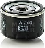 Mann W7003 -filter Фильтр масляный ALFA ROMEO 147/156/FIAT DOBLO 1.9JTD