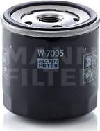 Mann W7035 -filter Фильтр масляный CHRYSLER NEON/VOYAGER 1.8-3.3 84-