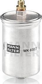 MANN Фильтр топливный MB W202/W124/W460/W126/W201 1.8-6.0 (14770301, WK830/3)