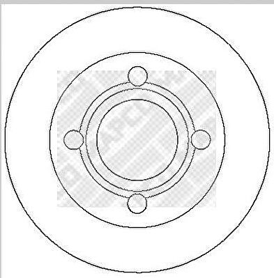 MAPCO 15706 тормозной диск на AUDI 100 Avant (44, 44Q, C3)