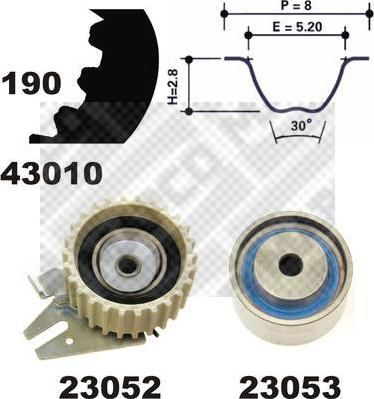 MAPCO 23015 комплект ремня грм на LANCIA LYBRA (839AX)