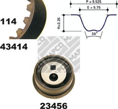 MAPCO 23416 комплект ремня грм на PEUGEOT 405 II Break (4E)