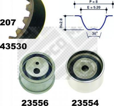 MAPCO 23530 комплект ремня грм на HYUNDAI SONATA IV (EF)