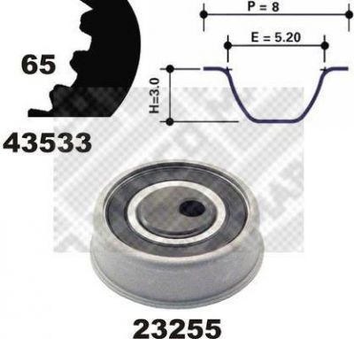 MAPCO 23533 комплект ремня грм на HYUNDAI SONATA IV (EF)