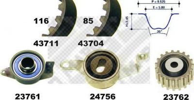 MAPCO 23633 комплект ремня грм на FORD FIESTA фургон (FVD)