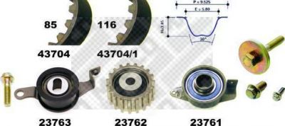 MAPCO 23704 комплект ремня грм на FORD FIESTA фургон (FVD)