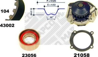 MAPCO 41002 водяной насос + комплект зубчатого ремня на FIAT UNO (146A/E)