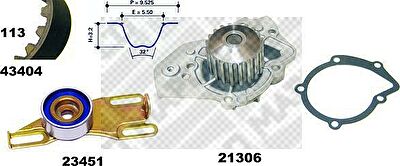 MAPCO 41404 водяной насос + комплект зубчатого ремня на PEUGEOT 309 II (3C, 3A)