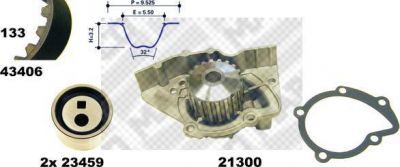 MAPCO 41406 водяной насос + комплект зубчатого ремня на PEUGEOT 309 II (3C, 3A)