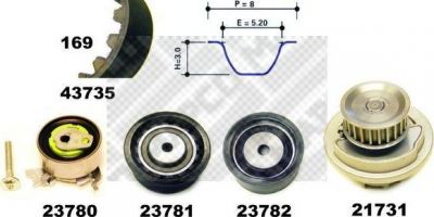 MAPCO 41735 водяной насос + комплект зубчатого ремня на OPEL VECTRA B (36_)