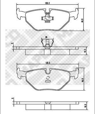 MAPCO 6451 КОМПЛЕКТ ТОРМОЗНЫХ КОЛОДОК, ДИСКОВЫЙ ТОРМОЗ