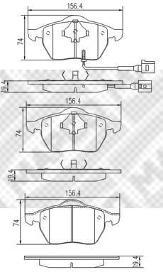 MAPCO 6714 комплект тормозных колодок, дисковый тормоз на VW GOLF IV (1J1)