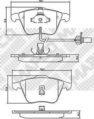 MAPCO 6718 комплект тормозных колодок, дисковый тормоз на AUDI A6 Avant (4B5, C5)