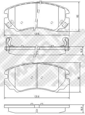 MAPCO 6735 Колодки тормозные передние HYUNDAY Tucson (58101-2EA11)