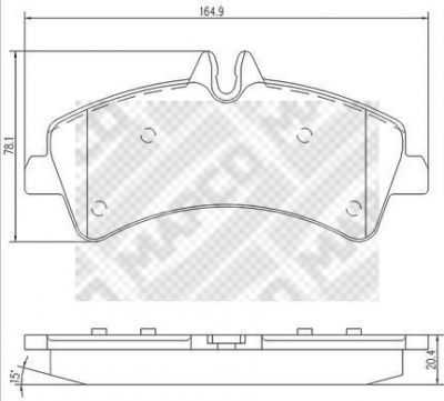 MAPCO 6799 Колодки торм.зад.