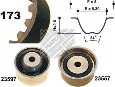 MAPCO 73540 комплект ремня грм на HYUNDAI SONATA IV (EF)