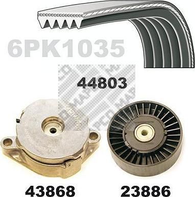 MAPCO 73803 поликлиновой ременный комплект на VW PASSAT Variant (3A5, 35I)