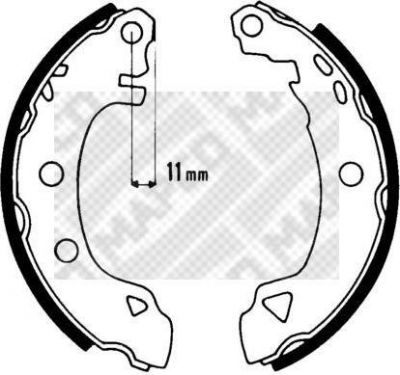 MAPCO 8026 комплект тормозных колодок на FIAT BRAVA (182)