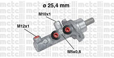 METELLI 05-0570 главный тормозной цилиндр на OPEL ASTRA H (L48)