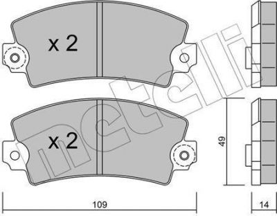 METELLI 22-0005-1 комплект тормозных колодок, дисковый тормоз на RENAULT 4 (112_)