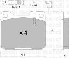 METELLI 22-0011-0K комплект тормозных колодок, дисковый тормоз на MERCEDES-BENZ UNIMOG