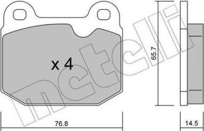 METELLI 22-0013-3 комплект тормозных колодок, дисковый тормоз на OPEL SPEEDSTER