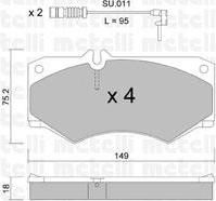 METELLI 22-0014-0K комплект тормозных колодок, дисковый тормоз на MERCEDES-BENZ T2/LN1 фургон/универсал