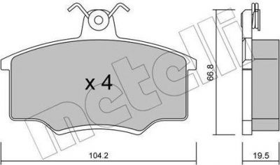 METELLI 22-0024-0 комплект тормозных колодок, дисковый тормоз на AUDI 80 (81, 85, B2)