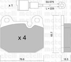 METELLI 22-0027-0K комплект тормозных колодок, дисковый тормоз на 3 (E21)