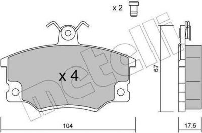 METELLI 22-0030-1 комплект тормозных колодок, дисковый тормоз на ALFA ROMEO 146 (930)