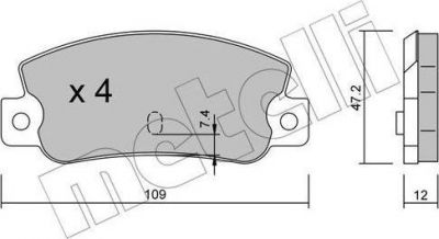 METELLI 22-0035-0 комплект тормозных колодок, дисковый тормоз на FIAT CROMA (154)