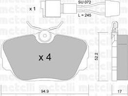METELLI 22-0042-0K комплект тормозных колодок, дисковый тормоз на 3 (E30)